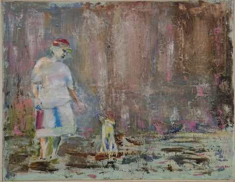 The woman and the dog